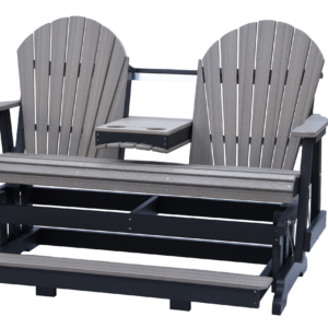 5-Foot Counter-Height Adirondack Bench with Console