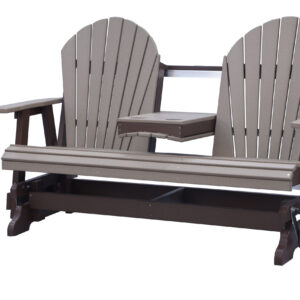 Adirondack 5-Foot Glider Bench With Console